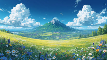 Valley Bloom - Dreamy Landscape Accent Wall Mural Wallpaper - Recoat