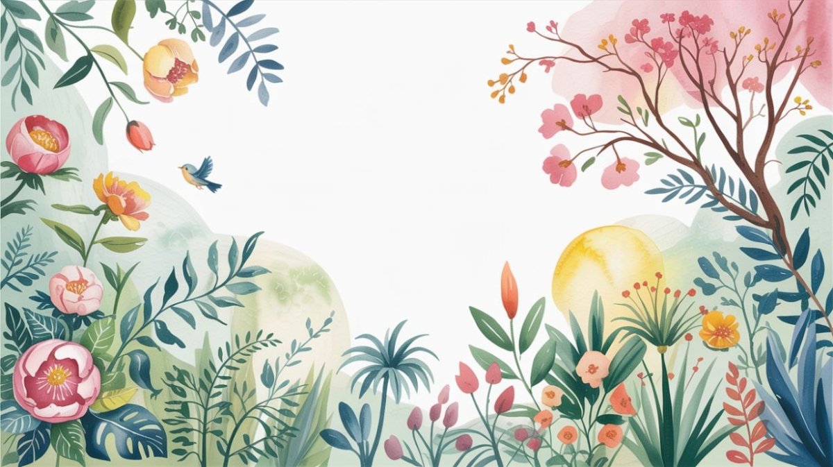 Vibrant Meadow - Watercolor Floral Accent Wall Mural Wallpaper - Recoat