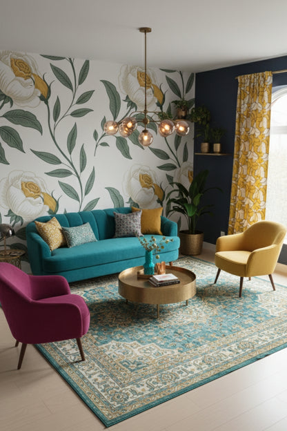 Whispering Rose - Classic Floral Accent Wall Mural Wallpaper